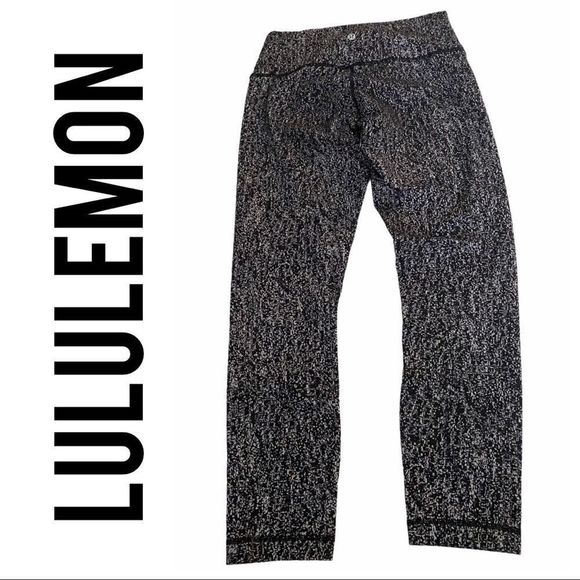 Lululemon Wunder Under Luon Jacquard Crop Leggings - Picture 1 of 8